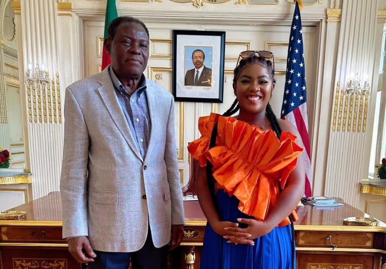 La chanteuse Krys M reçue par l’ambassadeur du Cameroun aux États-Unis