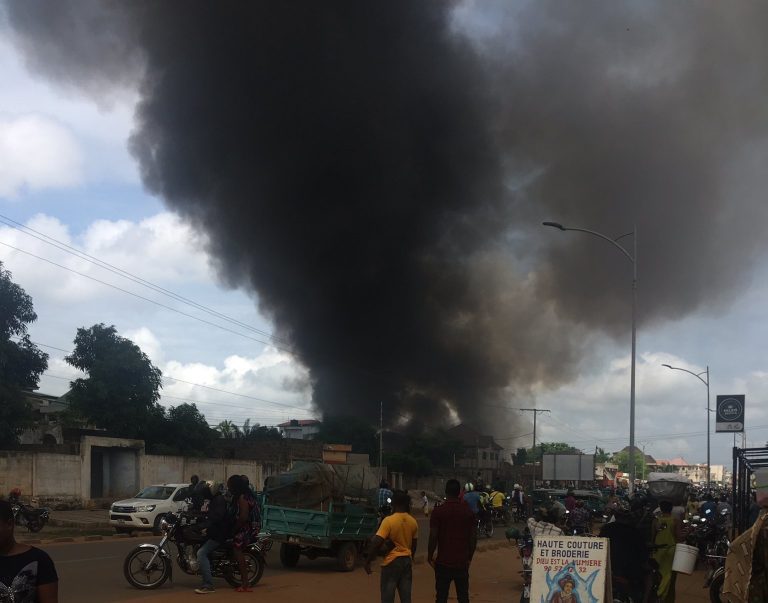 Lomé : Incendie dévastateur à la station Sanol de Sagbado ce jour