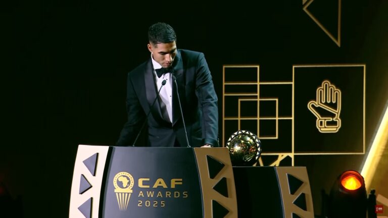 CAF Awards : Achraf Hakimi sacré Ballon d’Or africain 2025 après une saison exceptionnelle